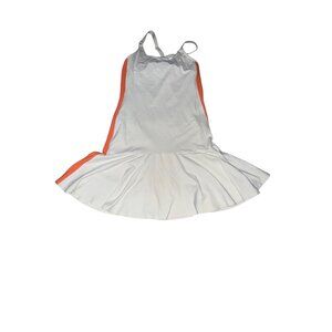 Shock Absorber White & Orange Racerback Tennis Dress XS